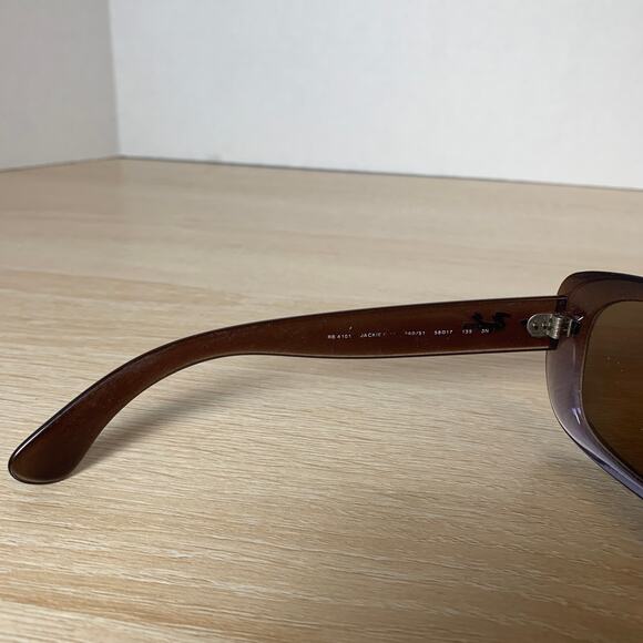 Ray-Ban RB4101 JACKIE OHH Sunglasses 860/51 3N Brown FRAMES ONLY 58-17-135 - Picture 4 of 8